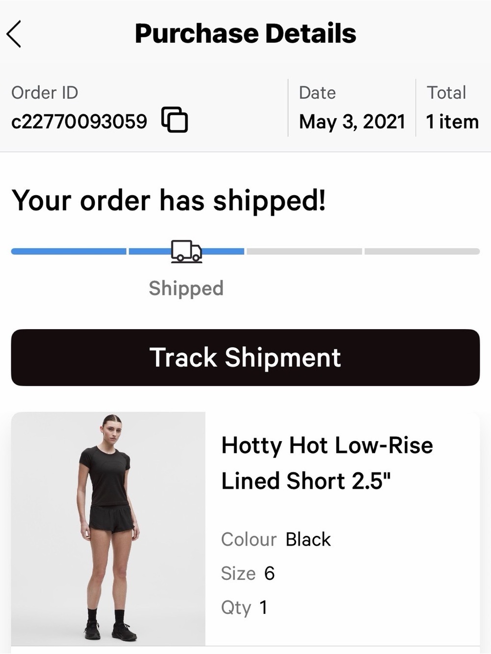 lululemon athletica Women's high Black Athletic Shorts size 6 - Picture 6 of 6